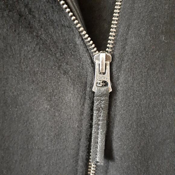 Lucky Brand Wool and Leather Mid Length Biker Jacket - Picture 5 of 11